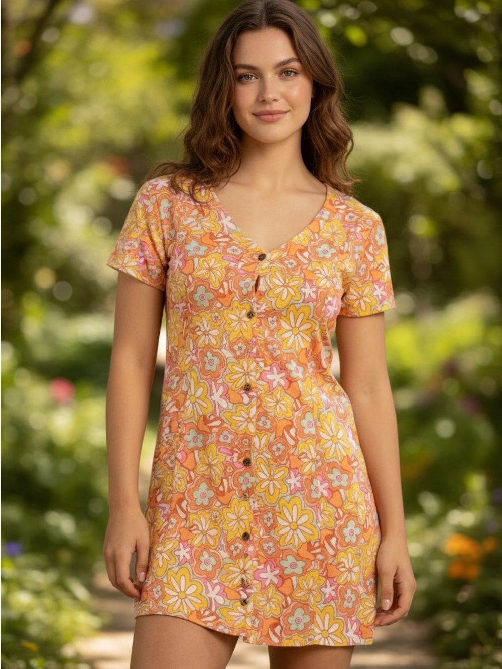 Vans NWT Floral Button-Up Dress